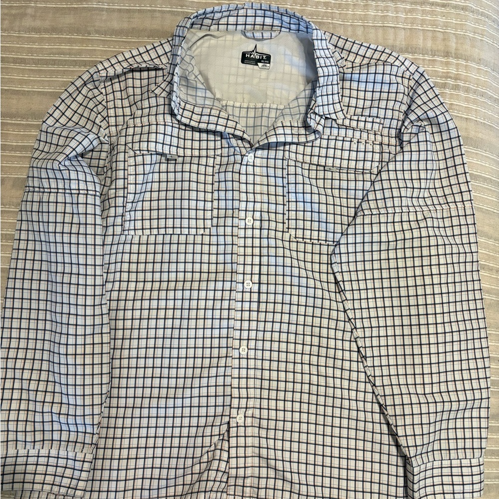Haggar Men's Checkered Casual Shirt - Black and White